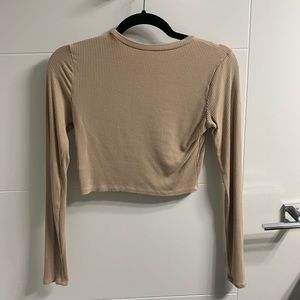 Garage tan crop top